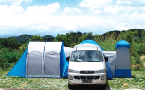 帐篷与车应用
